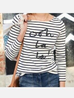 Boden Breton Ooh la la sequin stripe tee 6